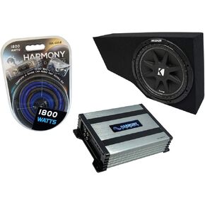 Harmony Audio Compatible with 2002-2009 GMC Envoy SUV Kicker Bundle Comp C12 Single 12" Custom Sub Box Enclosure & Harmony HA-A400.1 Amp