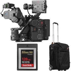 DJI Ronin 4D 4-Axis 6K Cinema Camera 6K Combo Kit, Bundle with 128GB Type-B Memory Card, Roller Bag