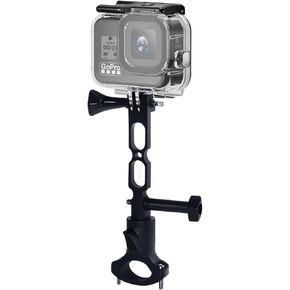 مجموعة الدراجات المتوافقة مع GoPro Hero 9-13 40M مقاومة للماء + ذراع امتداد سبيكة الألومنيوم + 20-30 مم جبل جبل لمكافحة وملحقات كاملة التوافق (YH-100mm)