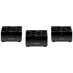 Netgear MK73-100NAR Nighthawk Dual-Band AX3000 3-Pack 3Gbps WiFi 6 Mesh System 1 Router + 2 Satellites - Certified Refurbished