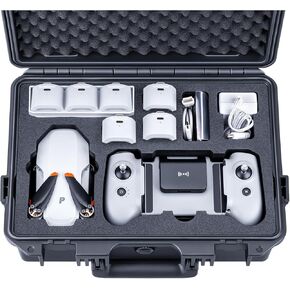 Lykus Titan AM100 Waterproof Hard Case for Potensic Atom 2/Atom 3-Axis/Atom SE/Atom LT Fly More Combo, Support up to 7 Batteries [CASE ONLY]
