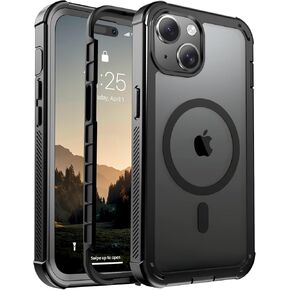 for iPhone 15 Pro case, [Compatible with MagSafe][Military Grade Drop Protection][Heavy Duty Protection][Non-Slip][Shockproof] with 2-Layer Durable Bumper Phone Case 6.1''-Rose