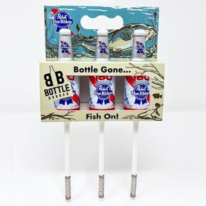 3-Pack Pabst Blue Ribbon Beer Bottle Fishing Bobbers – Spring Slip Bobbers for Trout and Bass Fishing