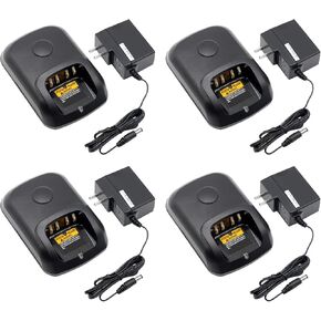 (4PCS) WPLN4232 Charger WPLN4226 [Upgraded] for Motorola PMNN4409 PMNN4409AR PMNN4491 PMNN4491B PMNN4412 PMNN4424 PMNN4488 PMNN4448AR NNTN8128 NNTN8129 NNTN8287 NNTN8359 Battery Charger