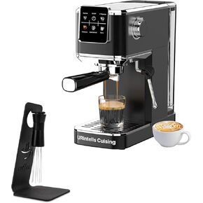 Espresso Machine 20 Bar,Touch Screen Espresso Maker with Steam Milk Frother & WDT Tool Espresso Needle Distributor with Magnetic Stand with Extra 6 Replacement Needles