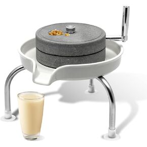 Hand Stone Grain Mill,Countertop Wet Grinder for Kitchen,Almond Soybean Milk Maker,Manual Crank Corn grinding Machine for Wet Food Ingredients