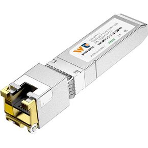 10G SFP+ إلى RJ-45 Transceiver ، 1.25/2.5/5/10G-T COPPER SFP+ CAT6A ، التفاوض التلقائي ، حتى 30 مترًا ، لـ Cisco SFP-10G-T-S و UBIQUITI UNIFI UF-RJ45-10G و MERAKI و TP-LINK و MIKROTIK
