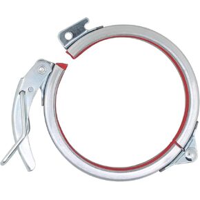 Hose Clips,Pipe Clamps,Barrel Clamp Ring SS/Galvanized 80-400mm Dia Adjustable Pipe Clamp Hose Clamp Quick Release Round Duct Clamp Quick (Color : Galvanized, Size : 219mm) (Color : Galvanized, Size