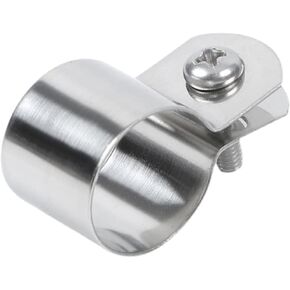 Hose Clips,Pipe Clamps,2/5/10pcs 304 Stainless Steel Grounding Clamp Pipe Clamp Horseback Clamp Bracket Pipe Buckle Hose Clamp,Dia.115mm(2pcs) (Color : Silver, Size : Dia.25mm(10pcs))
