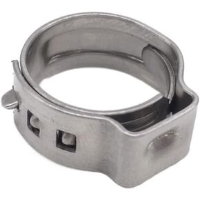 Hose Clips,Pipe Clamps,Tube Hose Clamps Pinch Stepless Single Ear Tight-Seal for Firm Hose and Tube 304 Stainless Steel,25.4,28.6 Pack 50 (Size : 57.360.5 Pack 10)