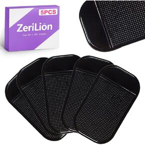 5PCS Non-Slip Gel Dashboard Sticky Pads Car - Multi-Function Mat Anti-Slip Pad Grip Mount, Washable Reusable Dash Pad