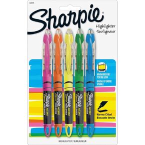 SHARPIE Liquid Highlighters, Chisel Tip, Assorted Colors, 5 Count in Saudi Arabia