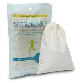 SMELLEZE Reusable Human Scent Remover Deodorizer: 2 Pouches to Hunt Scent Free