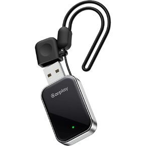 MoKo Wireless CarPlay Adapter, 2025 Upgrade Wired CarPlay to Wireless Dongle Box, Plug and Play Fast Response Stable Bluetooth Car Play Adapter for iPhone iOS 10+ and Cars with Built-in Wired Car Play