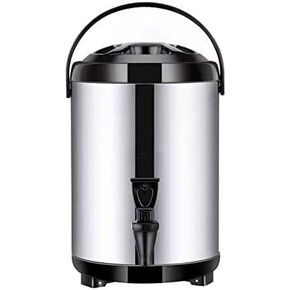 TIST Stainless Milk Bucket Stainless Steel Insulated Milk Tea Bucket Insulated Barrel for The Cafe Shop for Guests to Drink Commercial Insulation Tea Bucket