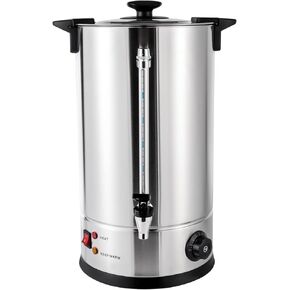 Commercial Coffee Urn Machine 15L Stainless Steel Hot Water Boiler Dispenser 1400W Office Electric Catering Tea Urn Thermostable