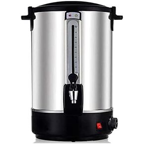 Commercial Electric Hot Water Boiler and Warmer, Stainless Steel Insulated Barrel Double Walled Beverage Dispenser with Spigot for Hot Water Milk Tea Coffee Juice, Home Party Use,6L