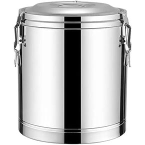 Stainless Steel Heat Insulation Barrel Commercial Large Capacity Insulated Bucket, Double-Walled Beverage Dispenser for Milk, Coffee, Soup,40L