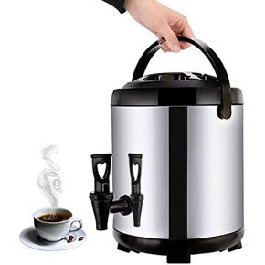 Hot and Cold Water Dispenser with Faucet, Stainless Steel Large Capacity Insulated Beverage Dispenser, for Office, Party and Buffet, Kettle Thermostat,12L