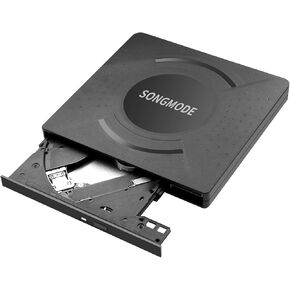 Ultra Slim DVD Burner,External CD/DVD Drive – USB 3.0/Type-C, M-DISC Support, Plug & Play for PC/Mac/Laptop