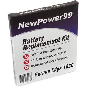 NP99sp NewPower99 Battery Replacement Kit Compatible with Garmin Edge 1030 and 1030 Plus with Tools, Video Instructions, Long Life Battery