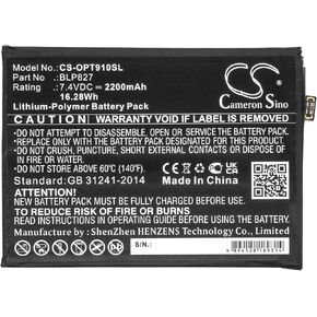 Cameron Sino Replacement for On'eplus 9 Pro 5G LE2120 LE2121 LE2123 LE2125 LE2127 Battery 2200mAh/7.4V