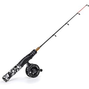 Mini Ice Fishing Rod 57 Cm Portable Carbon Fiber Fishing Rod Winter Fishing Hard and Soft Tackle