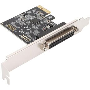 PCIe Parallel Card IEEE 1284 DB25 2.5MBPS Data Transfer 1 Port Parallel PCIe Card Suitable for Printer Barcode Scanner for WindowsLinux System Desktop Expansion
