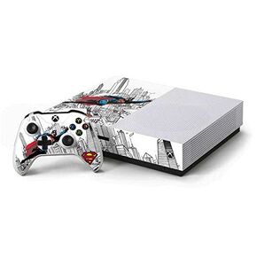 Skinit Skinit Gaming Gaming Skin متوافق مع وحدة التحكم في Xbox One S وحزمة التحكم - Superman Superman 2025 Superman & Krypto شاهد تصميم الأرض