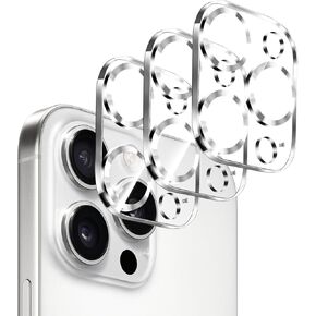 3 Pack Tempered Glass Camera Lens Protector for iPhone 12 Pro Max 6.7", Ultra HD, 9H Hardness, Anti-Scratch, Case Friendly, Easy to Install [No Affect on Night Shots]