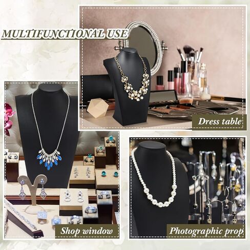 6 Pcs Black Leather Necklace Busts Display Jewelry Displays Bust Necklace Display Stand Bust for Jewelry Display Jewelry Displays Necklace Display Stands for Selling Trade Shows Props in Saudi Arabia