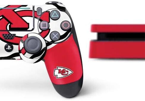 Skinit Mucal ألعاب البشرة متوافقة مع حزمة PS4 Slim - NFL Kansas City Chief Design Design in Kuwait