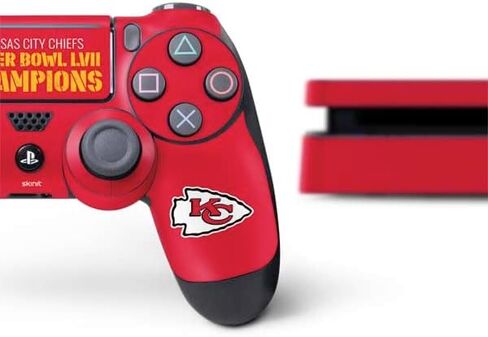 Skinit Mucal ألعاب البشرة متوافقة مع حزمة PS4 Slim - NFL Kansas City Chief Design Design in Kuwait