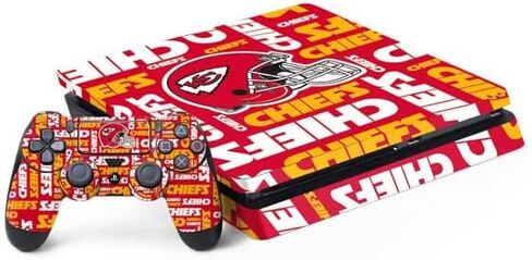 Skinit Mucal ألعاب البشرة متوافقة مع حزمة PS4 Slim - NFL Kansas City Chief Design Design in Kuwait