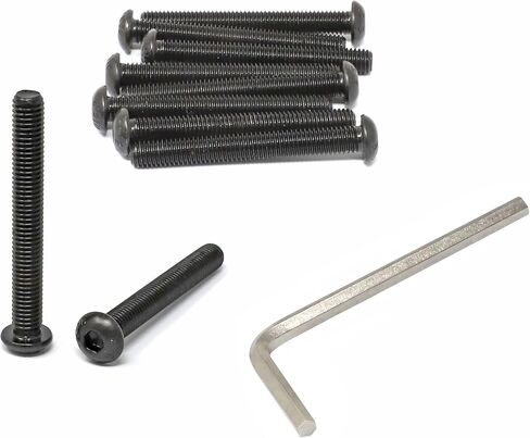 iexcell 1500 Pcs M3 x 6/8/10/12/14/16/20/25/30/35/40/45/50 Alloy Steel 10.9 Grade Hex Socket Button Head Cap Screws Bolts Nuts Washers Assortment Kit, Black Oxide Finish in Kuwait