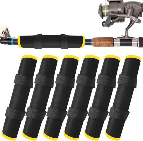 Tioncy 6 Pack Fishing Erure يغطي قفازات طعم 9 بوصة إغراء درع الغلاف المرفق الصيد بسهولة رؤية واقي تخزين الطعم للحفاظ على آمنة الصيادين للضباب in Kuwait