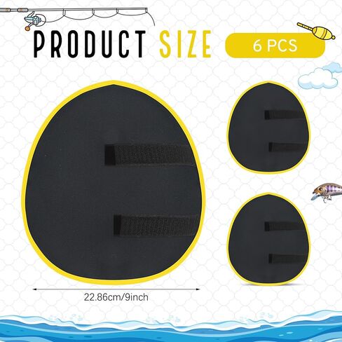 Tioncy 6 Pack Fishing Erure يغطي قفازات طعم 9 بوصة إغراء درع الغلاف المرفق الصيد بسهولة رؤية واقي تخزين الطعم للحفاظ على آمنة الصيادين للضباب in Kuwait