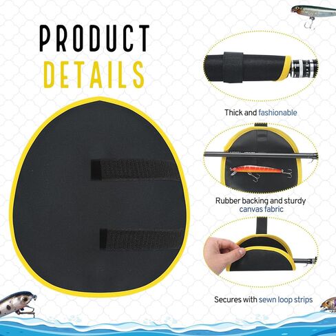 Tioncy 6 Pack Fishing Erure يغطي قفازات طعم 9 بوصة إغراء درع الغلاف المرفق الصيد بسهولة رؤية واقي تخزين الطعم للحفاظ على آمنة الصيادين للضباب in Kuwait