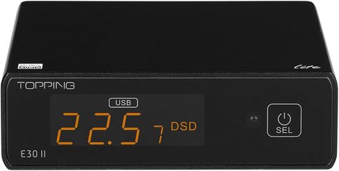 TOPPING E30 II Lite Hi-Res Audio DAC Preamp – AKM AK4493S Chip, Supports DSD512 & PCM768kHz, Ultra-Low Jitter, Coaxial/Optical Input, Remote Control, Digital Audio Converter (E30 II Lite - Black) in Kuwait