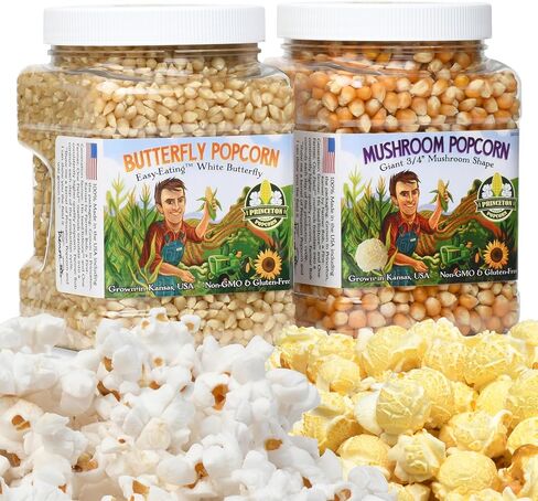 Princeton Popcorn 2lb Two-Pack Mushroom and Butterfly Half and Half Combo Duo 2.00 Pound (Pack of 2)… in Saudi Arabia