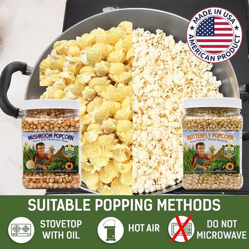 Princeton Popcorn 2lb Two-Pack Mushroom and Butterfly Half and Half Combo Duo 2.00 Pound (Pack of 2)… in Saudi Arabia