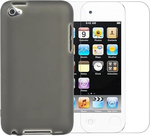 متوافق مع iPod Touch 4 Case + حامي الشاشة المقسى (أسود) in Kuwait
