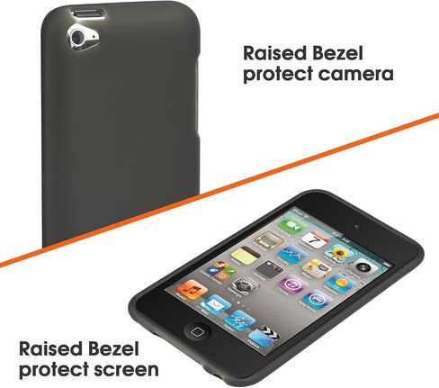 متوافق مع iPod Touch 4 Case + حامي الشاشة المقسى (أسود) in Kuwait