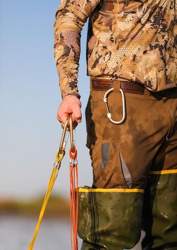Lifetime Decoys Heyday Outdoors Duck Decoy Rig | 6ft 6oz Tangle-Free PVC-Coated Cable & Weights | Texas Decoy Rig Built for Duck Hunting (Mallard Foot Orange) in Saudi Arabia