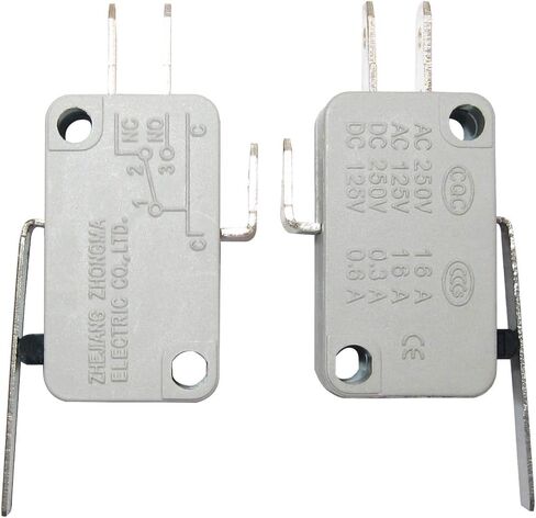 TWTADE / 10 قطع عالمية لباب الميكروويف وفريزر مايكرو الحد من سلسلة التبديل AC/DC 125V 250V V-15-1C25 Snap Action لـ Arduino in Saudi Arabia