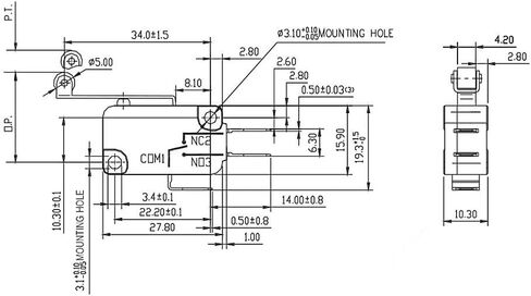 TWTADE / 10 قطع عالمية لباب الميكروويف وفريزر مايكرو الحد من سلسلة التبديل AC/DC 125V 250V V-15-1C25 Snap Action لـ Arduino in Saudi Arabia