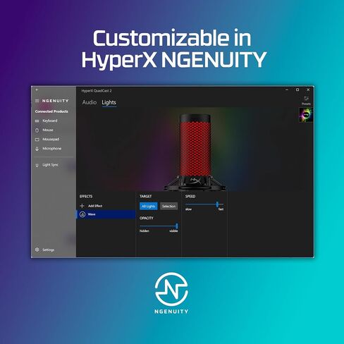 HyperX Quadcast 2 Frost – USB Microphone for Gaming, Streaming and Podcasting, with On-Board Controls, LED Lighting, Removable Shock Mount in Saudi Arabia