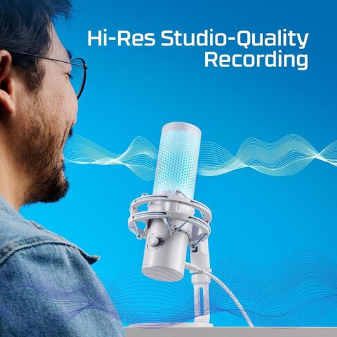 HyperX Quadcast 2 Frost – USB Microphone for Gaming, Streaming and Podcasting, with On-Board Controls, LED Lighting, Removable Shock Mount in Saudi Arabia