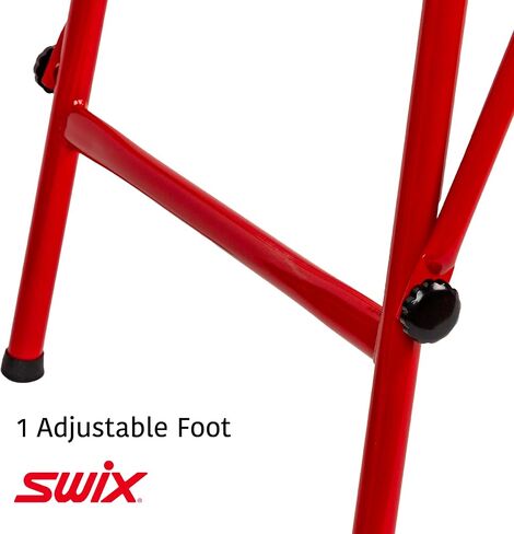 Swix T754 Economy Waxing Table 96cm x 45cm | Durable Compact Wax Table for Skis & Snowboard with One Leg Height Adjustment, Red in Saudi Arabia