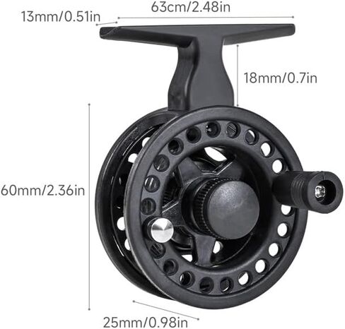 Mini Ice Fishing Rod 57 Cm Portable Carbon Fiber Fishing Rod Winter Fishing Hard and Soft Tackle in Saudi Arabia